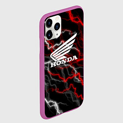 Чехол iPhone 11 Pro матовый Honda Разряд молнии, цвет: 3D-фиолетовый — фото 2