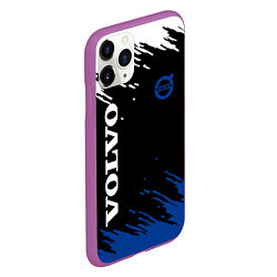 Чехол iPhone 11 Pro матовый Volvo - Texture, цвет: 3D-фиолетовый — фото 2