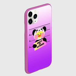 Чехол iPhone 11 Pro матовый Лалафанфан виновна в милоте, цвет: 3D-фиолетовый — фото 2