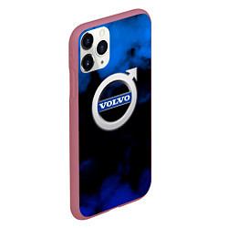 Чехол iPhone 11 Pro матовый Volvo: Облака, цвет: 3D-малиновый — фото 2