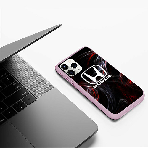 Чехол iPhone 11 Pro матовый Honda разводы / 3D-Розовый – фото 3