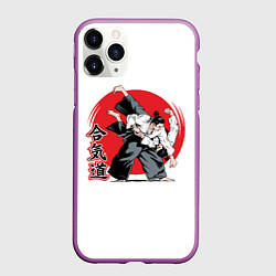 Чехол iPhone 11 Pro матовый Айкидо Aikido, цвет: 3D-фиолетовый
