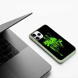 Чехол iPhone 11 Pro матовый The Prodigy - зеленый Флинт, цвет: 3D-салатовый — фото 2