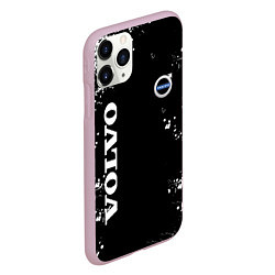 Чехол iPhone 11 Pro матовый Volvo капли и брызги красок, цвет: 3D-розовый — фото 2