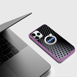 Чехол iPhone 11 Pro матовый Volvo сталь, цвет: 3D-фиолетовый — фото 2