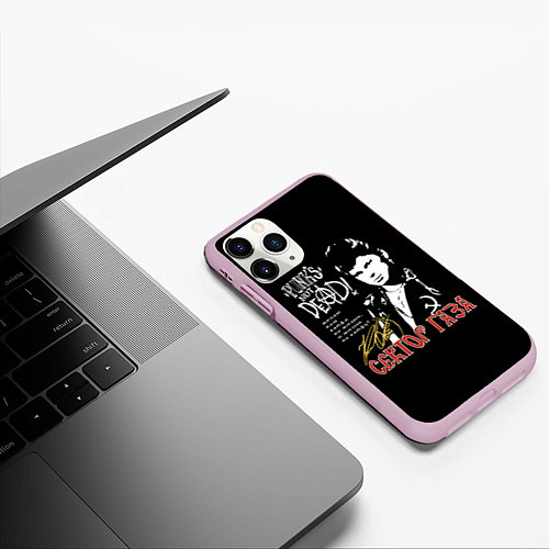 Чехол iPhone 11 Pro матовый Сектор Газа Punks Not Dead / 3D-Розовый – фото 3