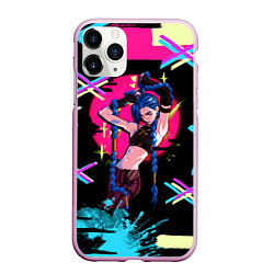 Чехол iPhone 11 Pro матовый Аркейн Jinx Arcane, цвет: 3D-розовый