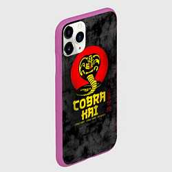 Чехол iPhone 11 Pro матовый Кобра Кай Змея Иероглифы Сериал, цвет: 3D-фиолетовый — фото 2