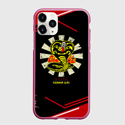 Чехол iPhone 11 Pro матовый Кобра Кай Сериал Нетфликс Гранж, цвет: 3D-малиновый