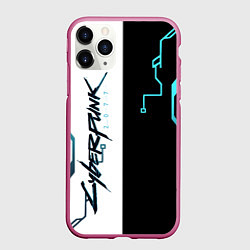 Чехол iPhone 11 Pro матовый Cyberpunk 2077 Game, цвет: 3D-малиновый
