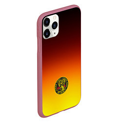 Чехол iPhone 11 Pro матовый Кобра Кай Cobra Kai Gadient, цвет: 3D-малиновый — фото 2