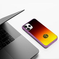 Чехол iPhone 11 Pro матовый Кобра Кай Cobra Kai Gadient, цвет: 3D-фиолетовый — фото 2