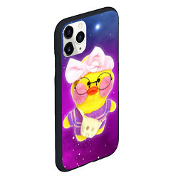 Чехол iPhone 11 Pro матовый УТОЧКА ЛАЛАФАНФАН - Космос, цвет: 3D-черный — фото 2