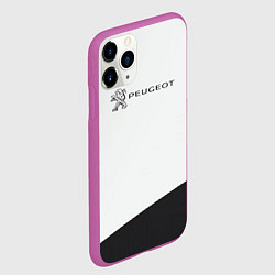 Чехол iPhone 11 Pro матовый Peugeot геометрия, цвет: 3D-фиолетовый — фото 2