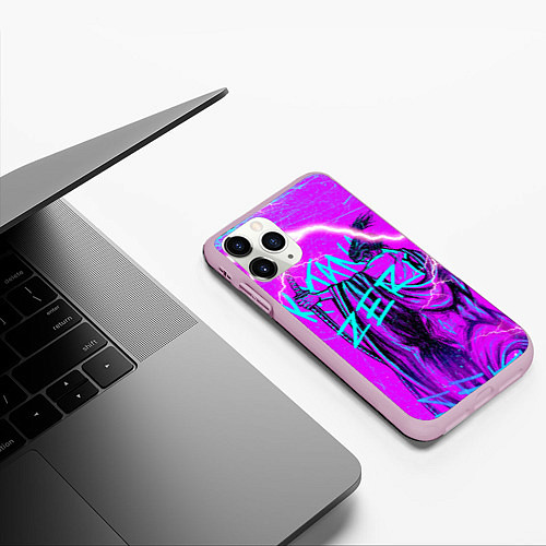 Чехол iPhone 11 Pro матовый Katana Zero Катана Зеро Самурай / 3D-Розовый – фото 3