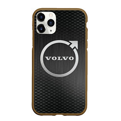 Чехол iPhone 11 Pro матовый Volvo бренд, цвет: 3D-коричневый