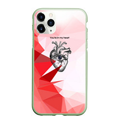 Чехол iPhone 11 Pro матовый Youre in my heart, цвет: 3D-салатовый