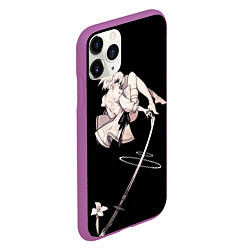 Чехол iPhone 11 Pro матовый Ту би и ее катана 2b NIER AUTOMATA, цвет: 3D-фиолетовый — фото 2