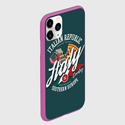 Чехол iPhone 11 Pro матовый Italy Италия, цвет: 3D-фиолетовый — фото 2