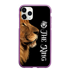 Чехол iPhone 11 Pro матовый ЛЕВ КОРОЛЬ LION KING, цвет: 3D-фиолетовый