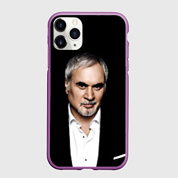 Чехол iPhone 11 Pro матовый МЕЛАДЗЕ НА ЧЕРНОМ ФОНЕ, цвет: 3D-фиолетовый