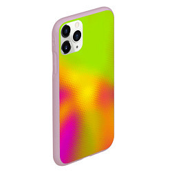 Чехол iPhone 11 Pro матовый Голография в узоре, цвет: 3D-розовый — фото 2