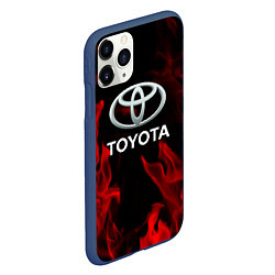 Чехол iPhone 11 Pro матовый Toyota Red Fire, цвет: 3D-тёмно-синий — фото 2