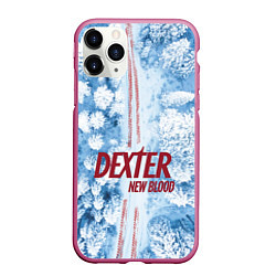 Чехол iPhone 11 Pro матовый Декстер: новый сезон - новая кровь, цвет: 3D-малиновый