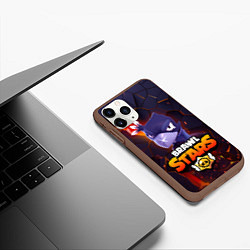 Чехол iPhone 11 Pro матовый ВОРОН - БРАВО СТАРС Brawl Stars, цвет: 3D-коричневый — фото 2