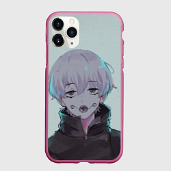 Чехол iPhone 11 Pro матовый Toge here, цвет: 3D-малиновый