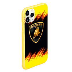 Чехол iPhone 11 Pro матовый Lamborghini Neon, цвет: 3D-желтый — фото 2