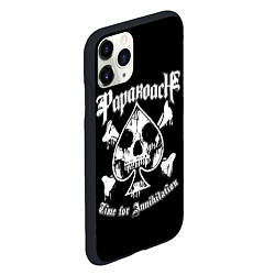 Чехол iPhone 11 Pro матовый Papa Roach, РОК, цвет: 3D-черный — фото 2