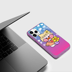 Чехол iPhone 11 Pro матовый УТЯ ЛАЛАФАНФАН СЕРДЕЧКИ, цвет: 3D-фиолетовый — фото 2
