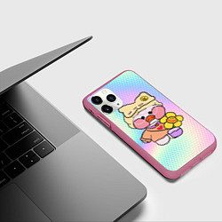 Чехол iPhone 11 Pro матовый УТЯ ЛАЛАФАНФАН ГОЛОГРАММА, цвет: 3D-малиновый — фото 2