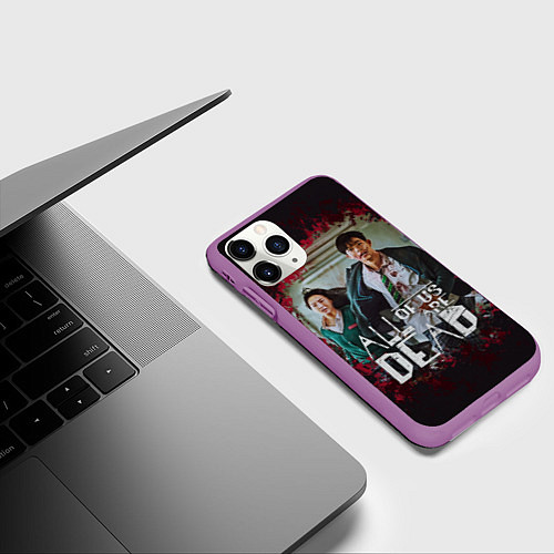 Чехол iPhone 11 Pro матовый Choi Nam-Ra and Lee Su-Hyeok / 3D-Фиолетовый – фото 3