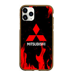 Чехол iPhone 11 Pro матовый Mitsubishi Red Fire, цвет: 3D-коричневый
