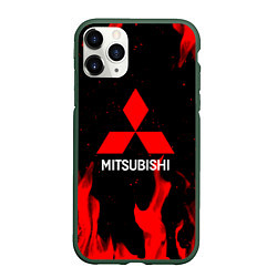 Чехол iPhone 11 Pro матовый Mitsubishi Red Fire, цвет: 3D-темно-зеленый