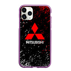 Чехол iPhone 11 Pro матовый Mitsubishi Logo auto, цвет: 3D-фиолетовый