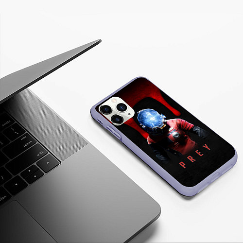 Чехол iPhone 11 Pro матовый Prey dark blood / 3D-Светло-сиреневый – фото 3