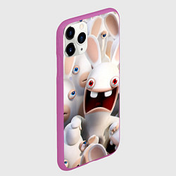 Чехол iPhone 11 Pro матовый Бешеные кролики в толпе, цвет: 3D-фиолетовый — фото 2