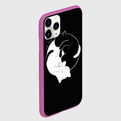 Чехол iPhone 11 Pro матовый Бесконечная любовь Endless kitty love, цвет: 3D-фиолетовый — фото 2