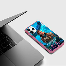 Чехол iPhone 11 Pro матовый Элой Horizont Forbidden West, цвет: 3D-малиновый — фото 2
