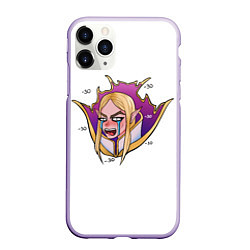 Чехол iPhone 11 Pro матовый Invoker Инвокер Dota2, цвет: 3D-светло-сиреневый