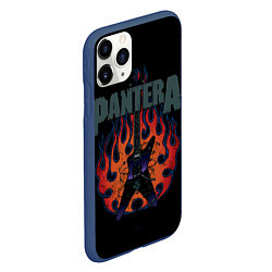 Чехол iPhone 11 Pro матовый Pantera - Пламя, цвет: 3D-тёмно-синий — фото 2