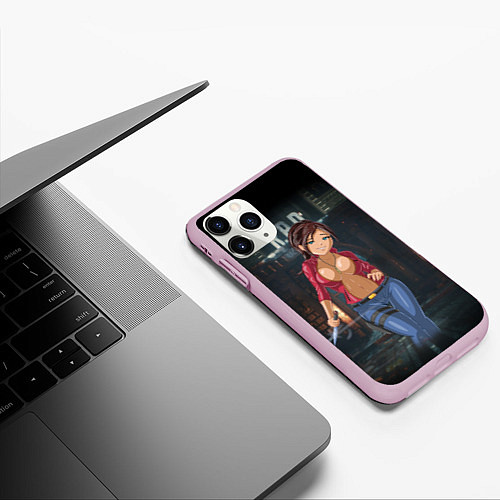Чехол iPhone 11 Pro матовый Claire Redfield from Resident Evil 2 remake by sex / 3D-Розовый – фото 3