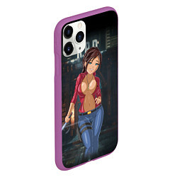 Чехол iPhone 11 Pro матовый Claire Redfield from Resident Evil 2 remake by sex, цвет: 3D-фиолетовый — фото 2