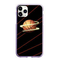 Чехол iPhone 11 Pro матовый Баскетбол life, цвет: 3D-светло-сиреневый