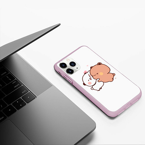 Чехол iPhone 11 Pro матовый Плюшевая любовь навечно Plush love forever / 3D-Розовый – фото 3