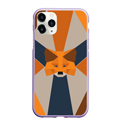 Чехол iPhone 11 Pro матовый Metamask Крипто лиса, цвет: 3D-светло-сиреневый