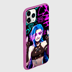 Чехол iPhone 11 Pro матовый JINX ДЖИНКС NEON PATTERN, цвет: 3D-фиолетовый — фото 2